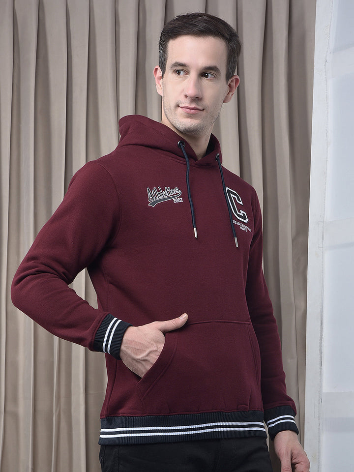 cobb red printed classic hoodie