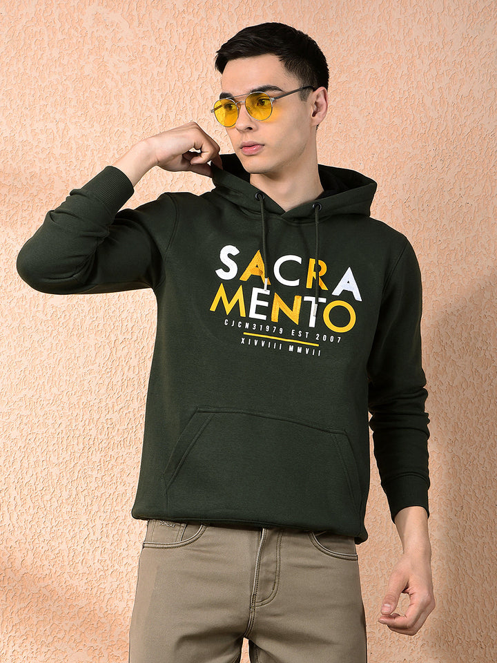 cobb olive printed classic hoodie