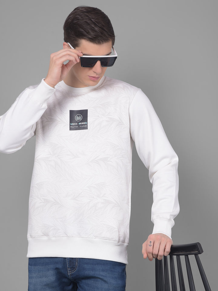 COBB OFF WHITE PRINTED ROUND NECK SWEATSHIRT