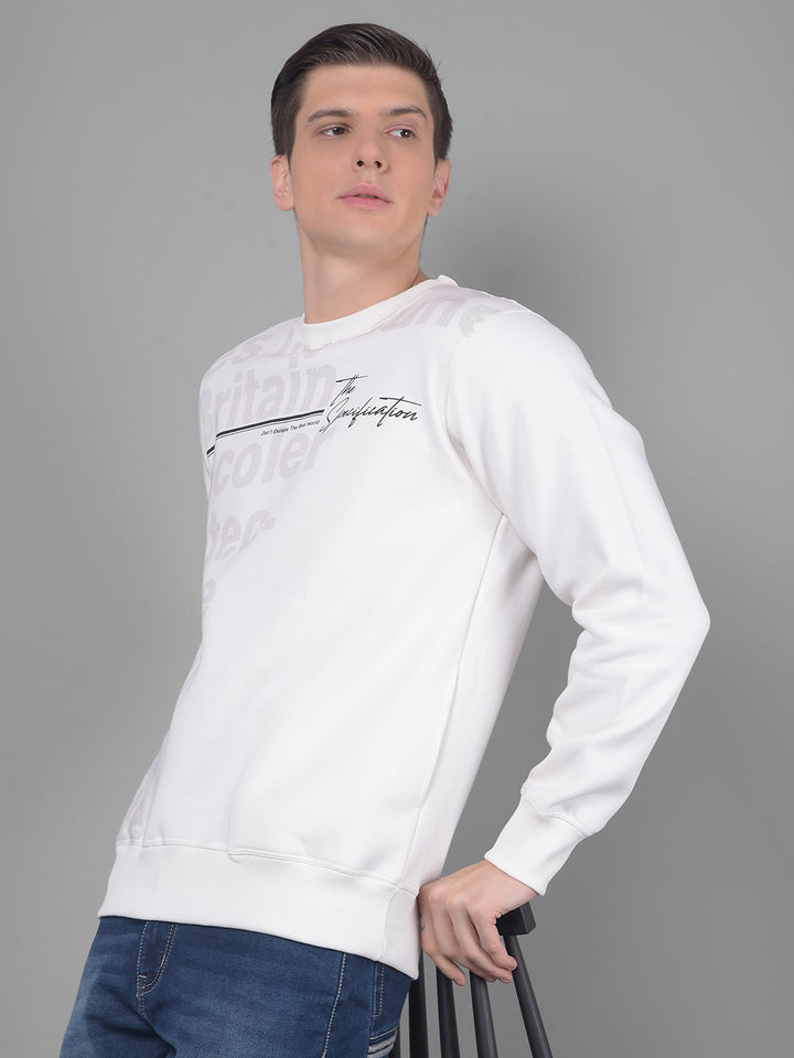 COBB OFF WHITE PRINTED ROUND NECK SWEATSHIRT