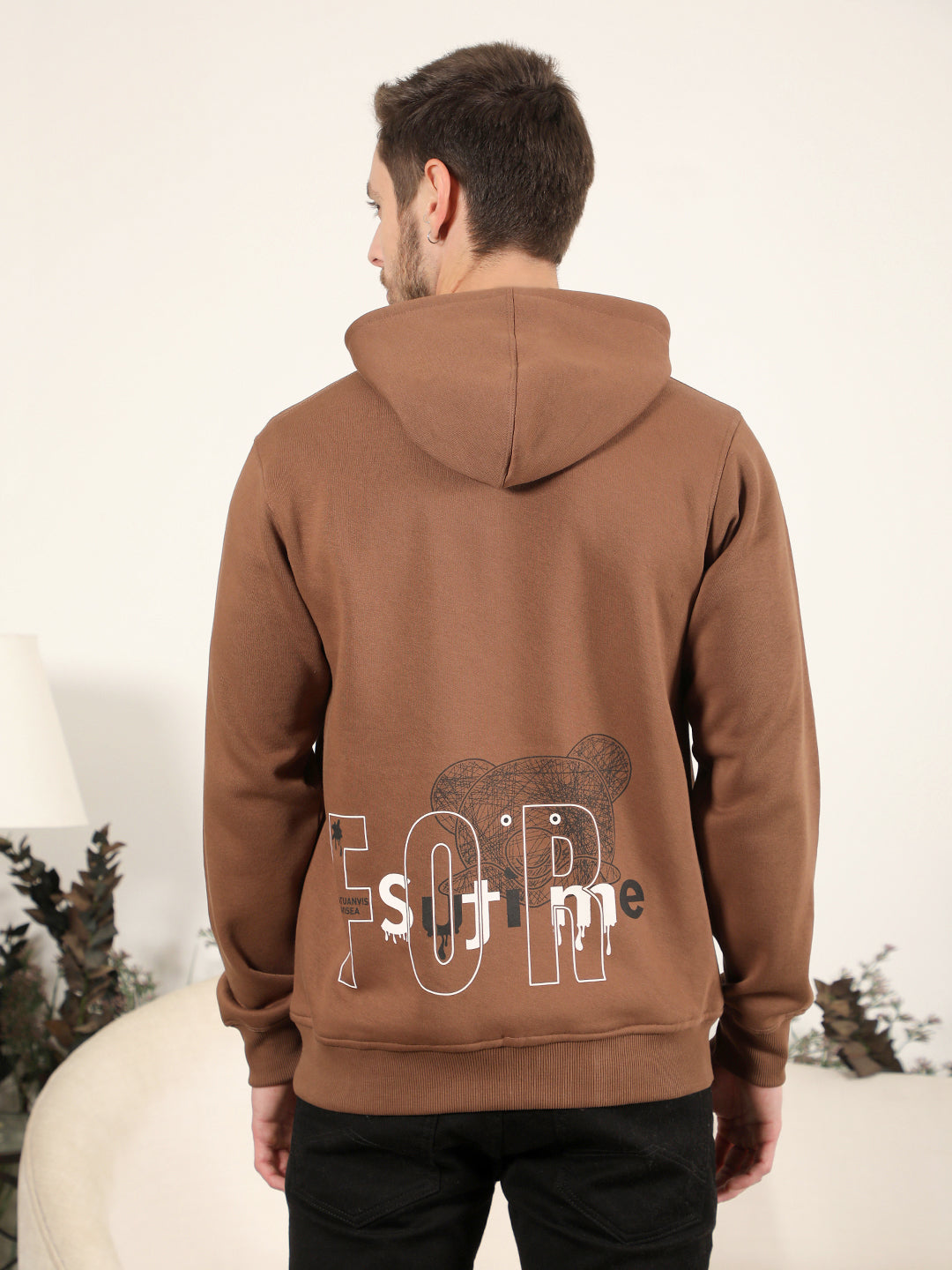 COBB BROWN PRINTED ZIP-UP HOODIE