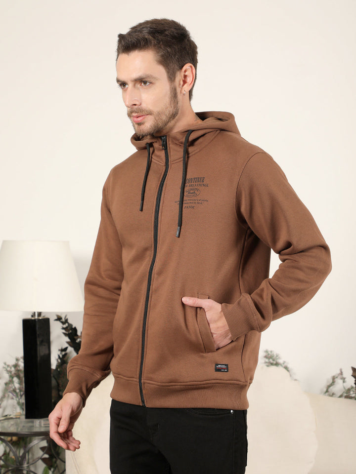 COBB BROWN PRINTED ZIP-UP HOODIE