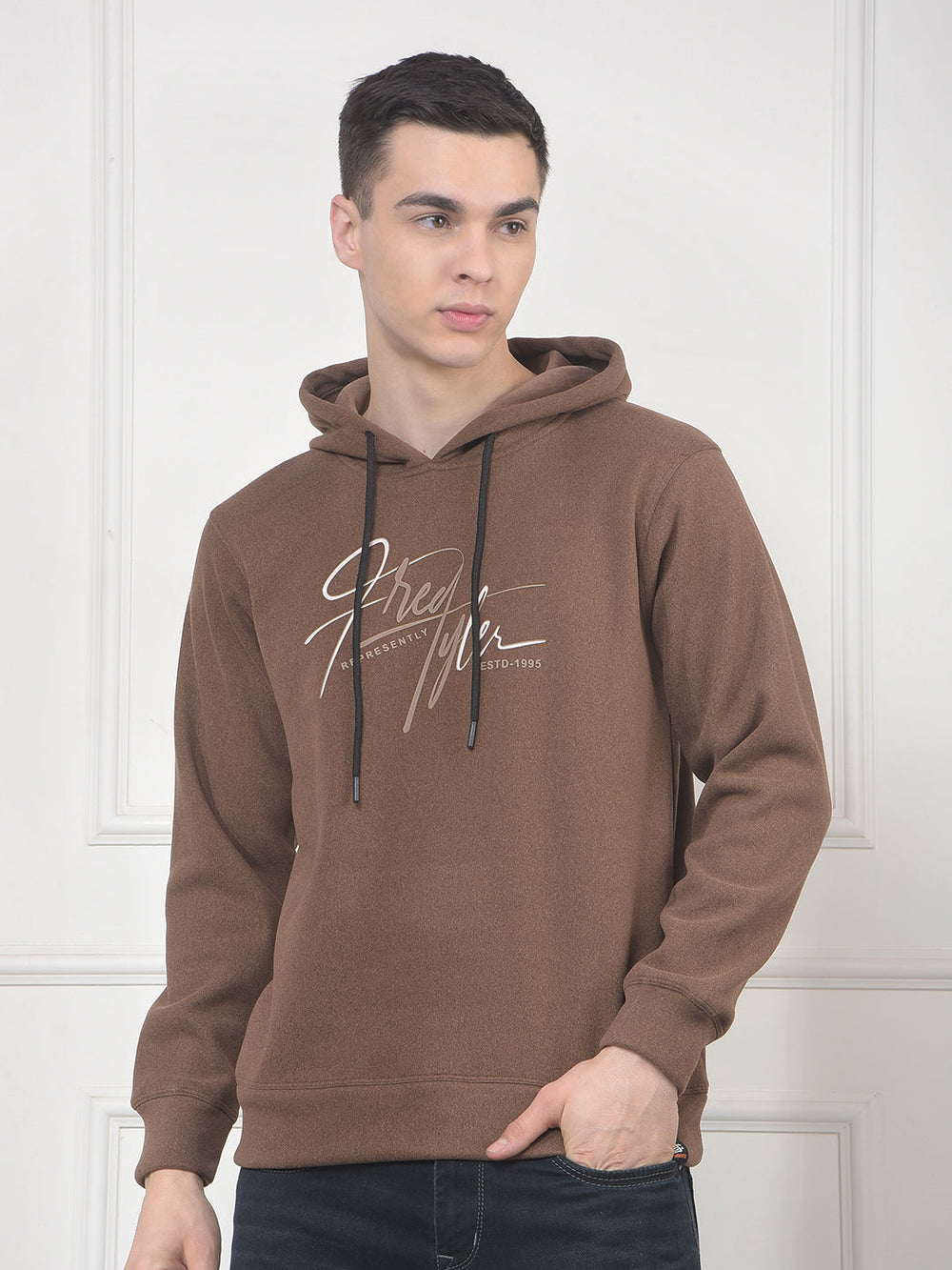 cobb brown printed classic hoodie