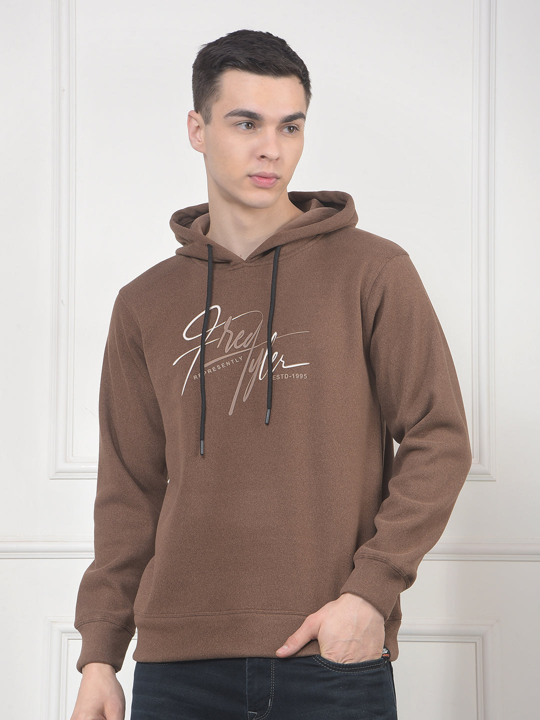 cobb brown printed classic hoodie