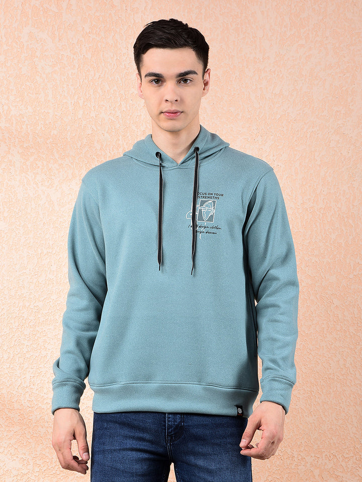 cobb sea green printed classic hoodie
