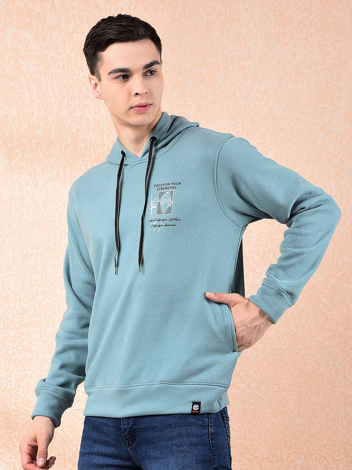 cobb sea green printed classic hoodie