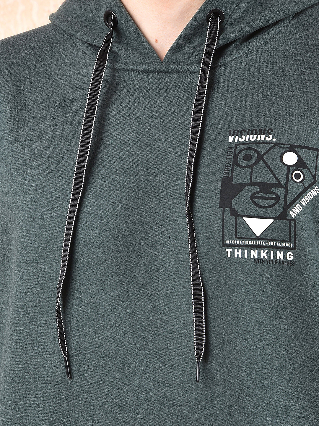 cobb bottle green printed classic hoodie