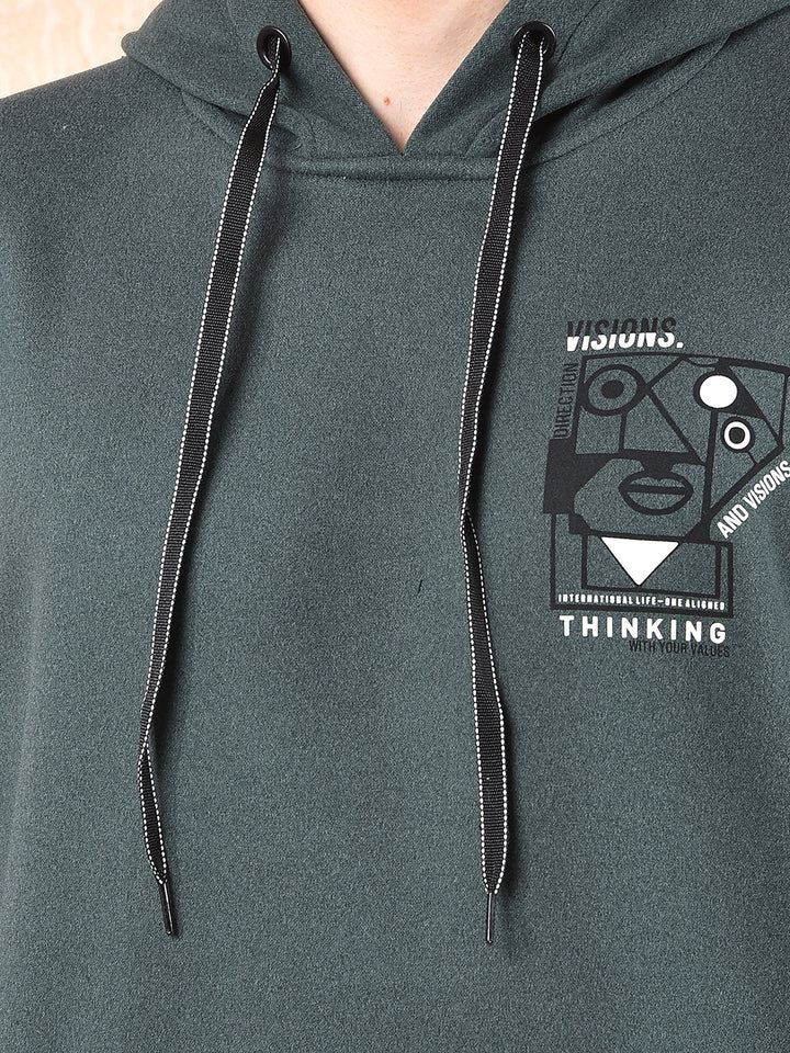 cobb bottle green printed classic hoodie