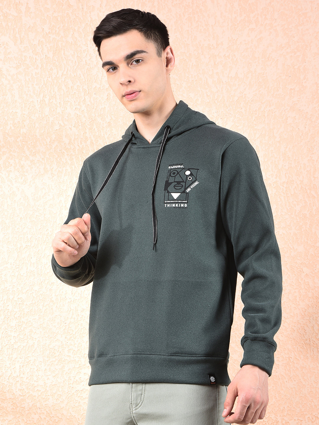 COBB BOTTLE GREEN PRINTED CLASSIC HOODIE