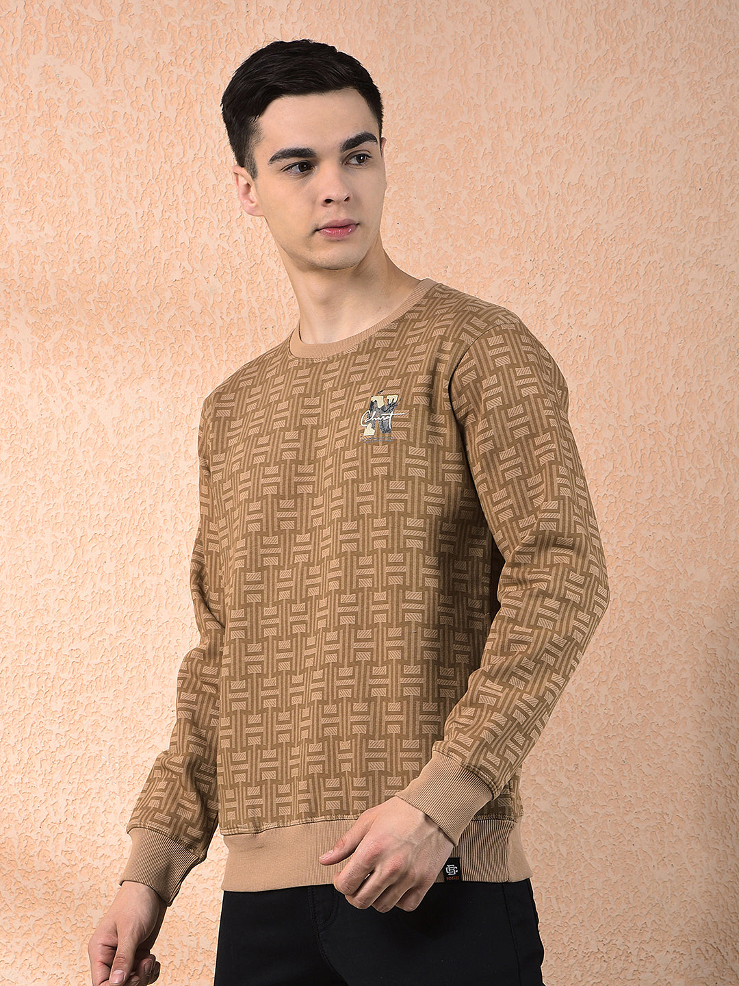COBB BROWN PRINTED ROUND NECK SWEATSHIRT