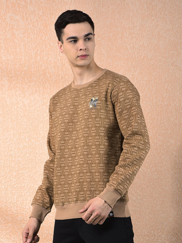 COBB BROWN PRINTED ROUND NECK SWEATSHIRT
