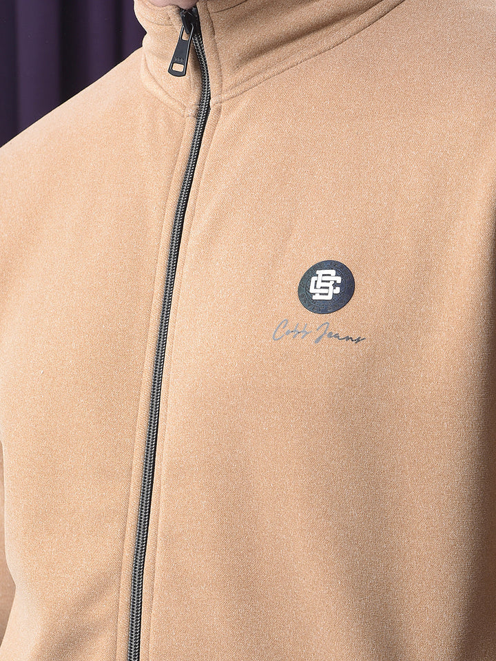 COBB SOLID TAN ZIP-UP SWEATSHIRT