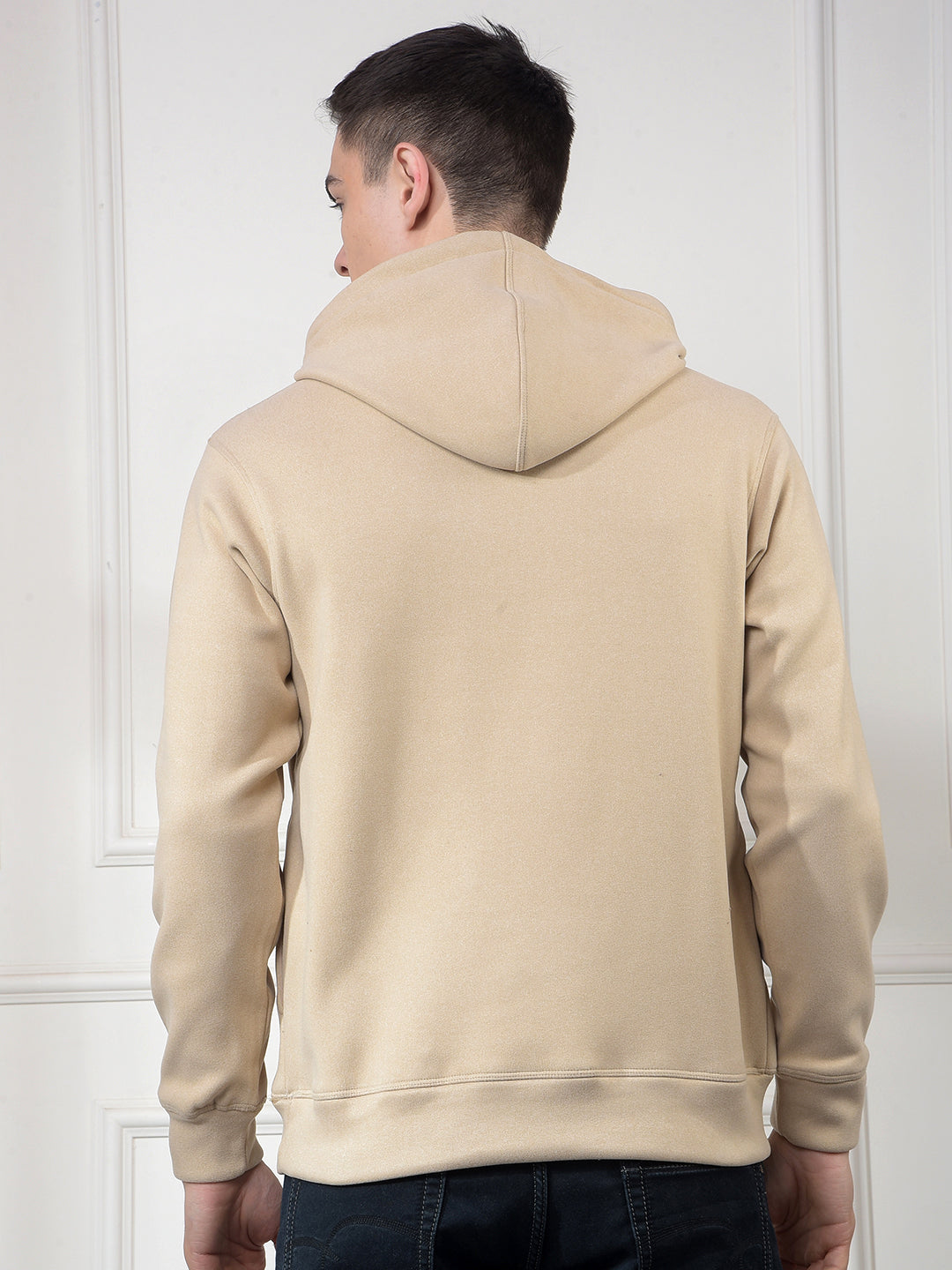 cobb beige printed classic hoodie