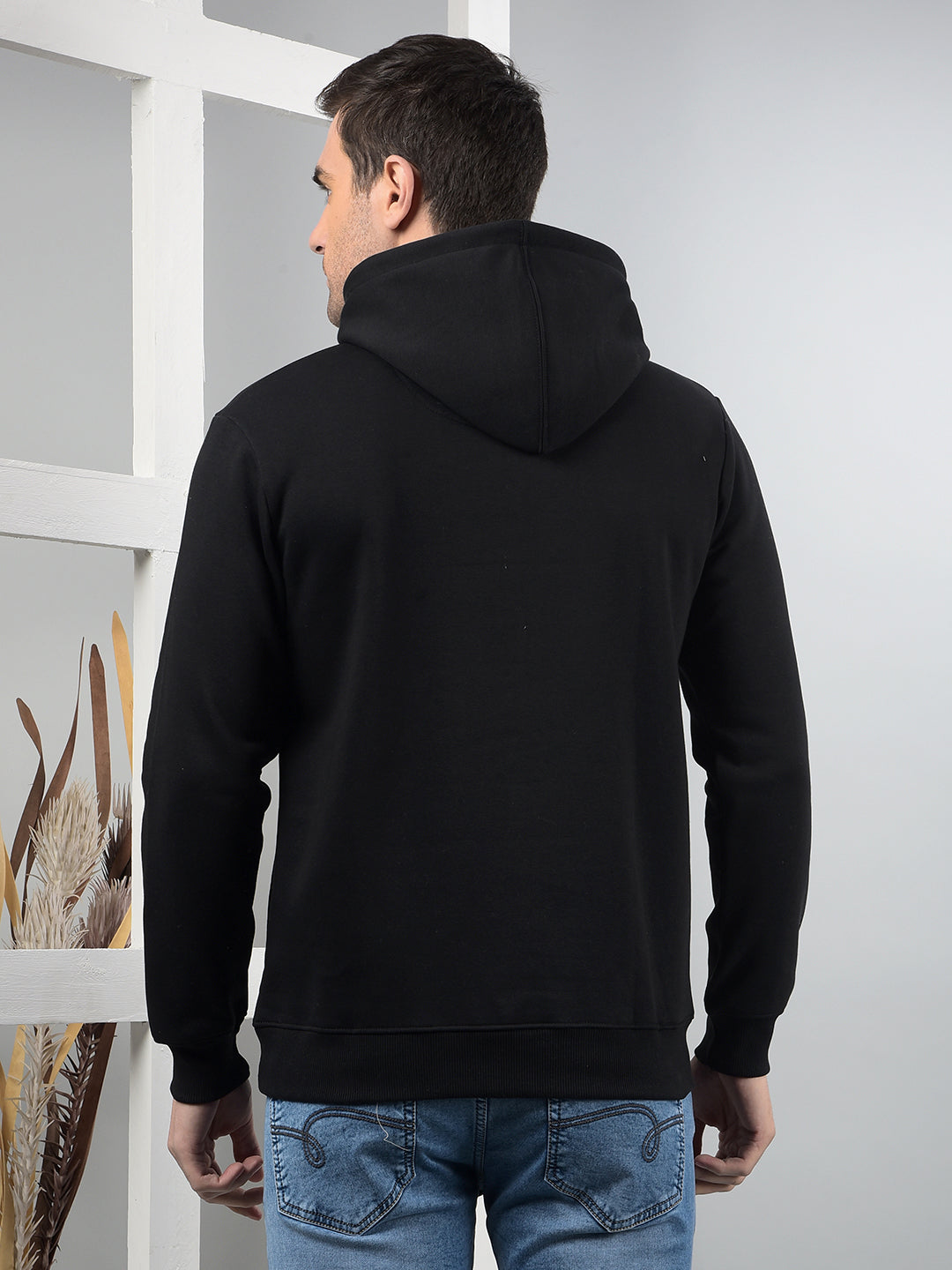 cobb black printed classic hoodie