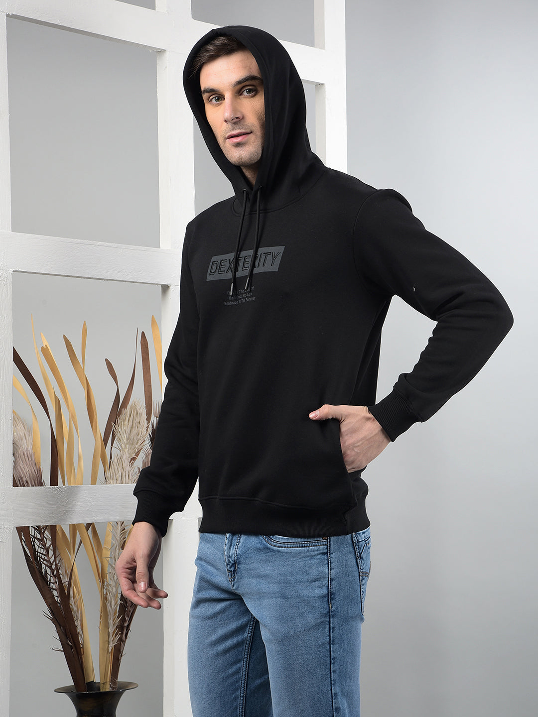 COBB BLACK PRINTED CLASSIC HOODIE