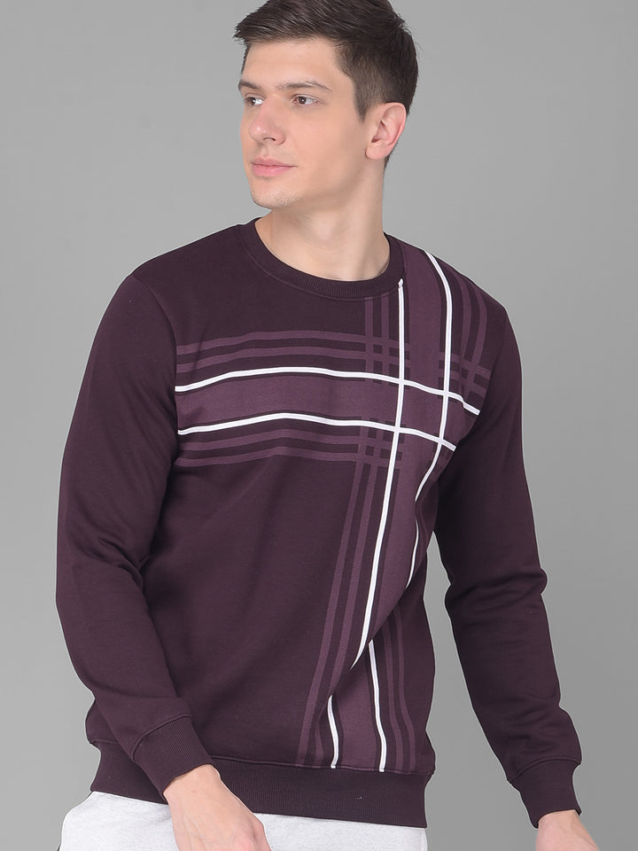 COBB WINE PRINTED ROUND NECK SWEATSHIRT