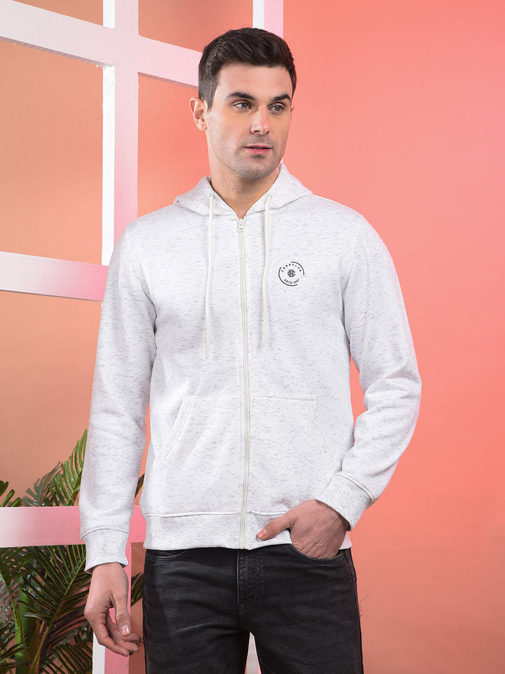 cobb solid acru zip-up hoodie