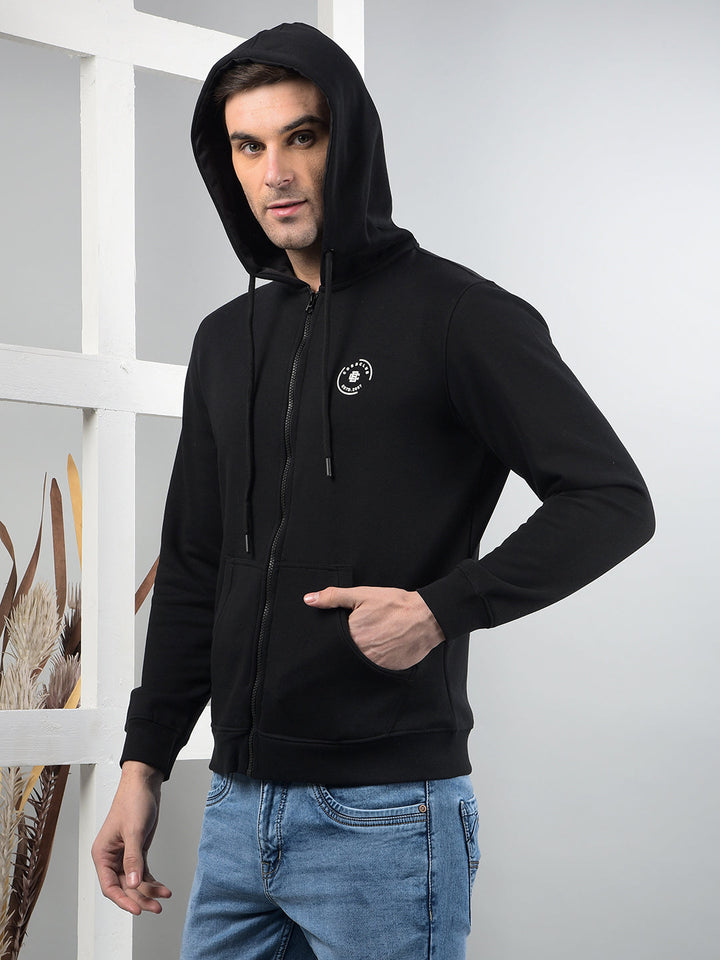 COBB SOLID BLACK ZIP-UP HOODIE