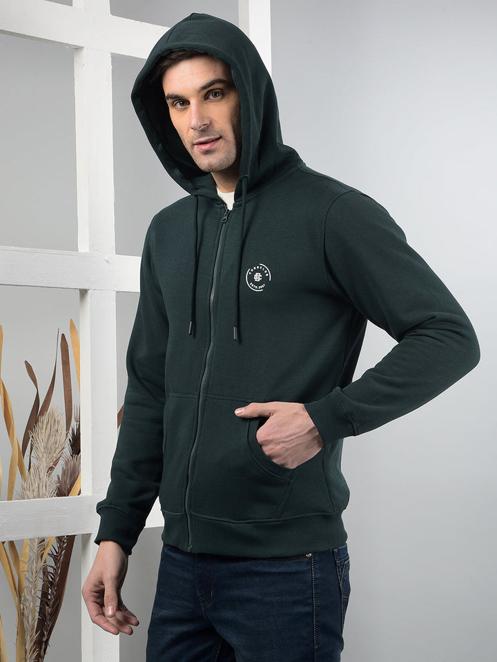 COBB SOLID BOTTLE GREEN ZIP-UP HOODIE