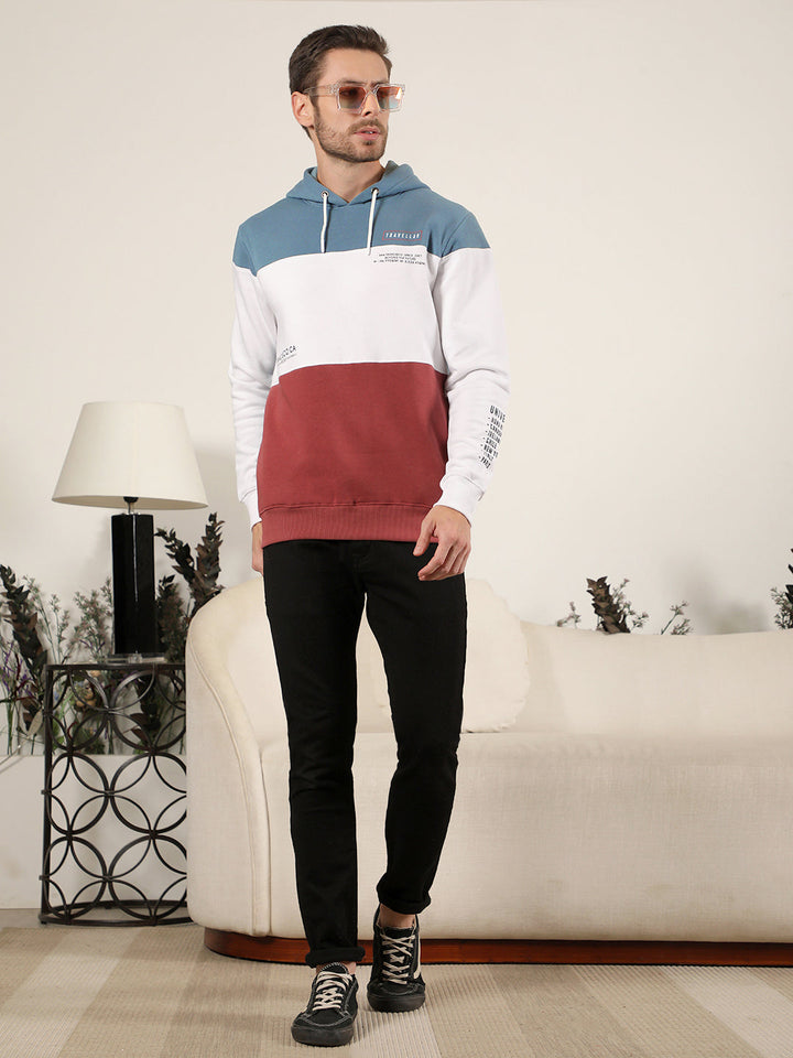 COBB SLATE BLUE COLOURBLOCK CLASSIC HOODIE