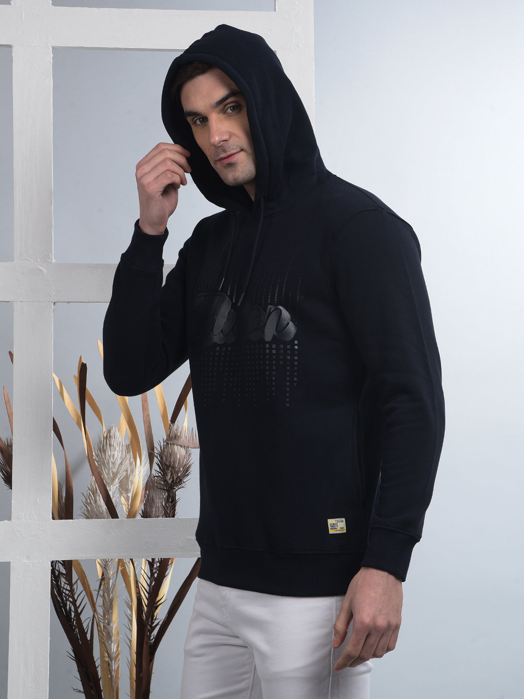 COBB NAVY BLUE PRINTED CLASSIC HOODIE