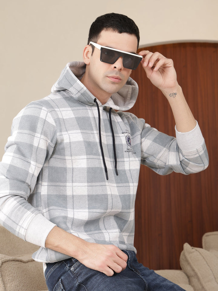 cobb coin grey checked classic hoody