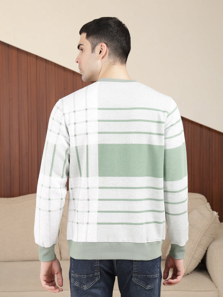 cobb light green printed round neck sweatshirt