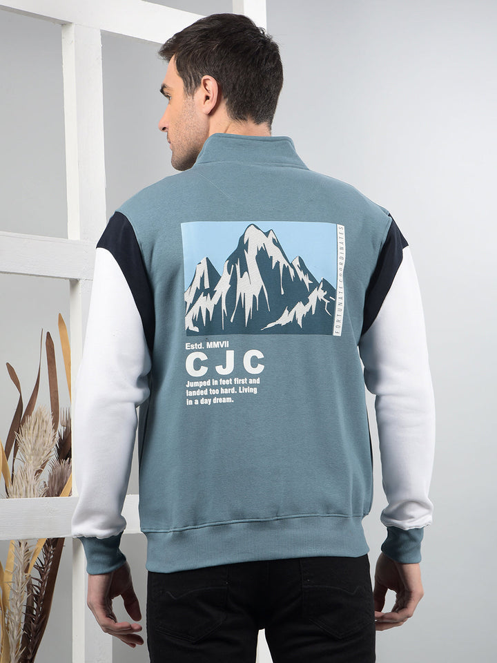 cobb aqua lake printed zip-up sweatshirt