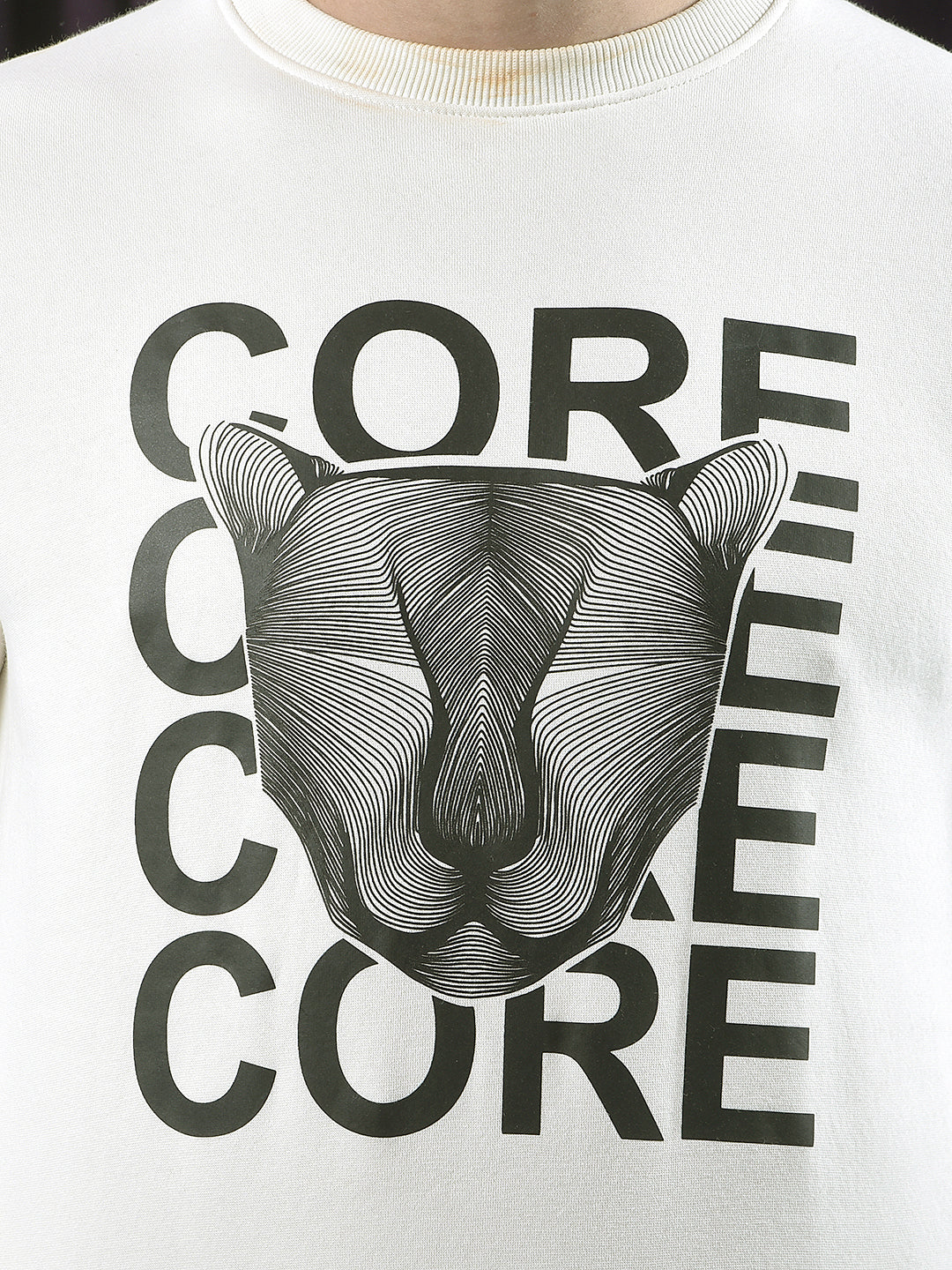 COBB OFF WHITE PRINTED ROUND NECK SWEATSHIRT