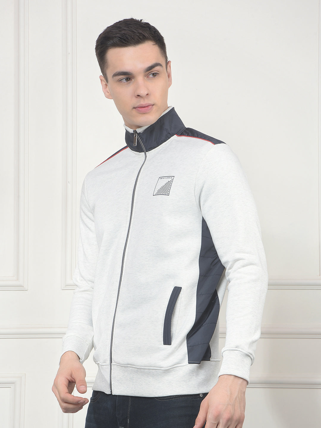 cobb acru color-block zip-up sweatshirt