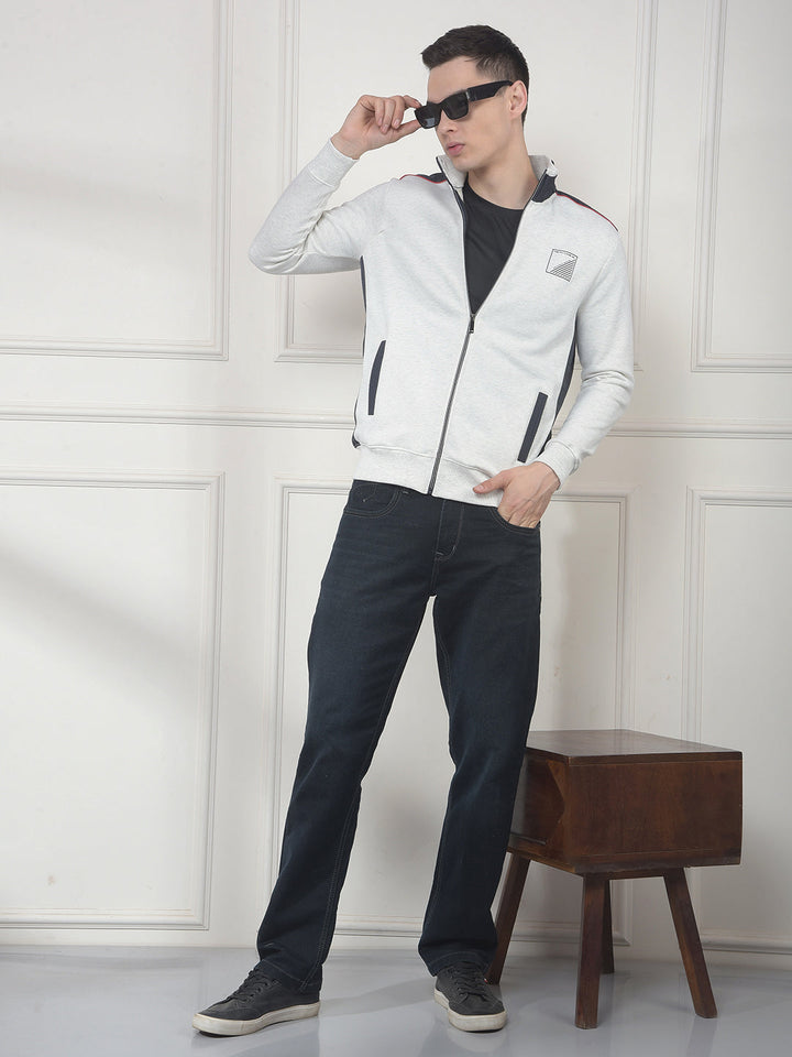 COBB ACRU COLOR-BLOCK ZIP-UP SWEATSHIRT