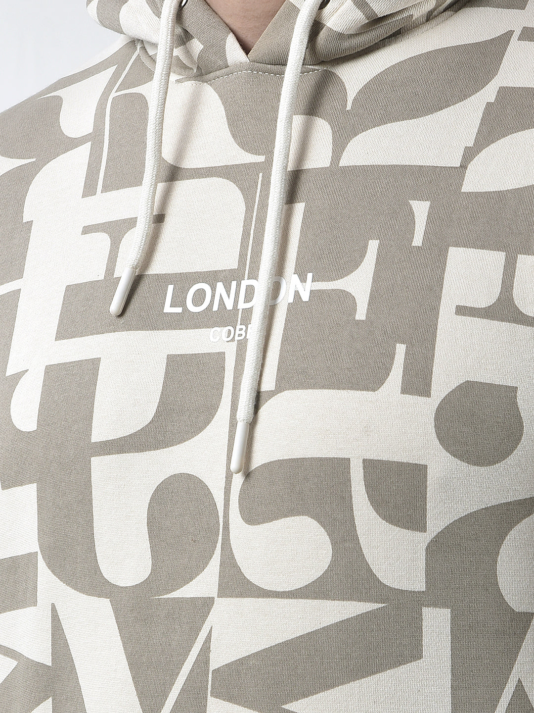 COBB BEIGE PRINTED CLASSIC HOODIE
