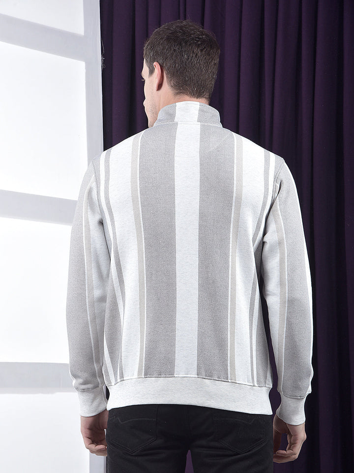 cobb acru printed half-zipper sweatshirt