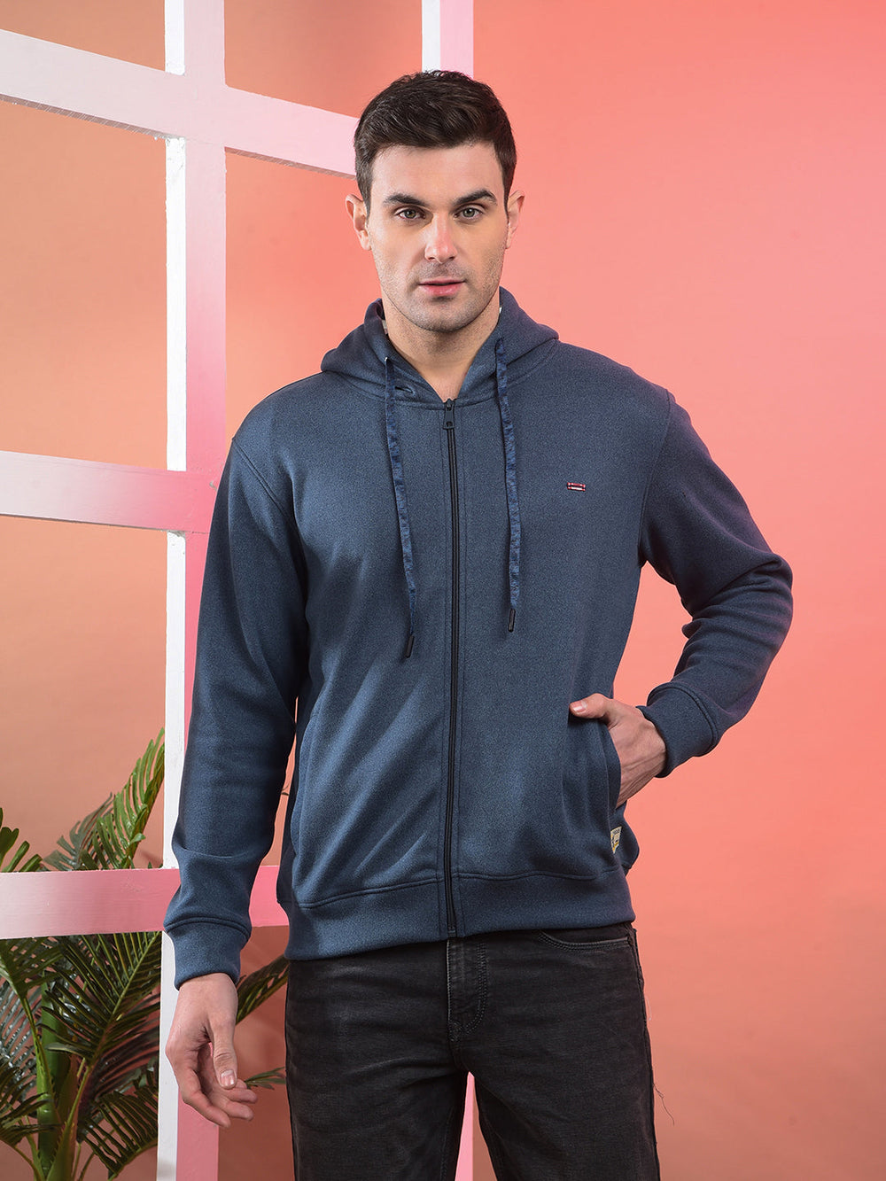 cobb solid air force zip-up hoodie