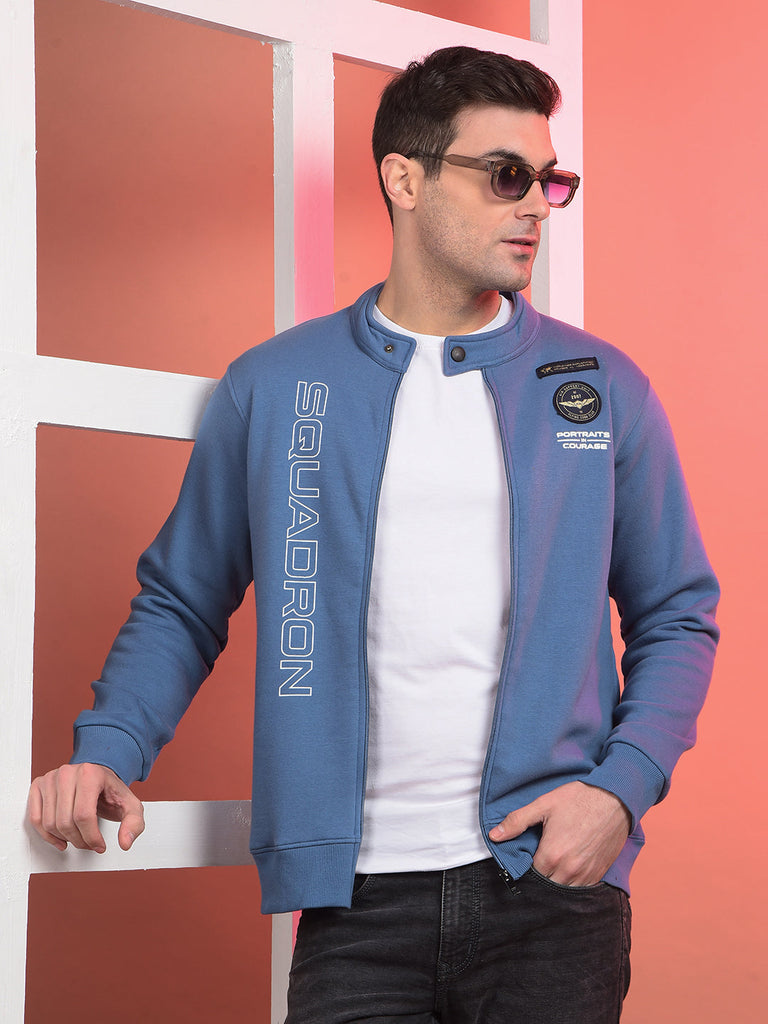 Cobb Dodger Blue Printed Mandarin Collar Sweatshirt – Cobbitalyofficial