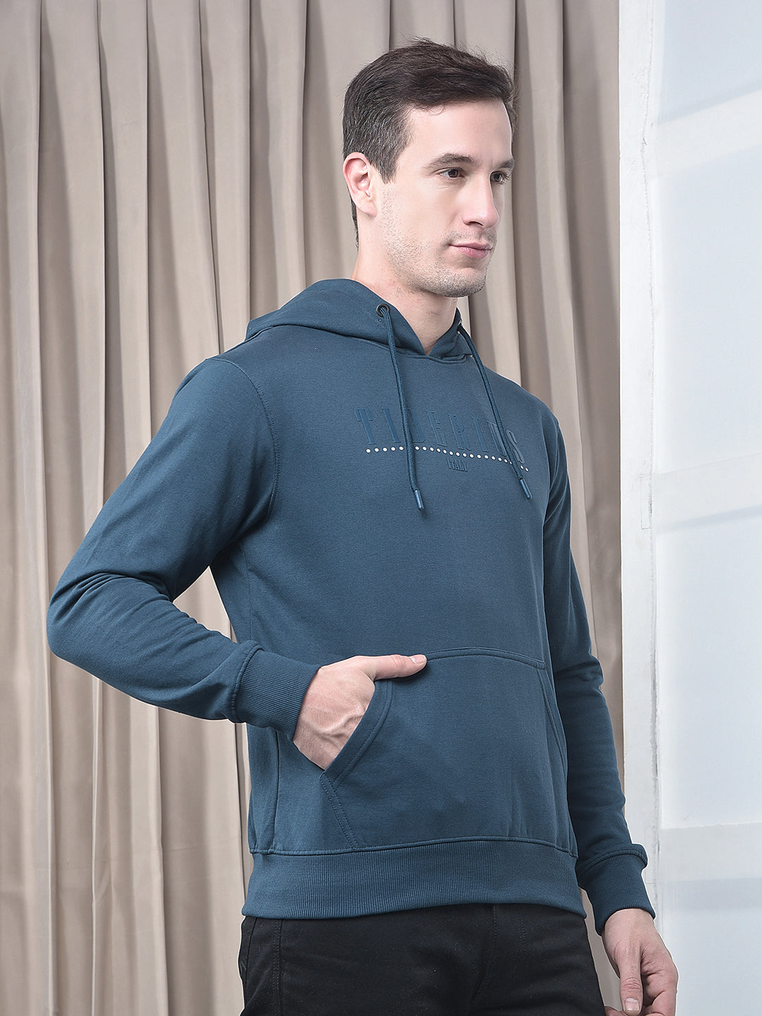 COBB INDIGO PRINTED CLASSIC HOODIE