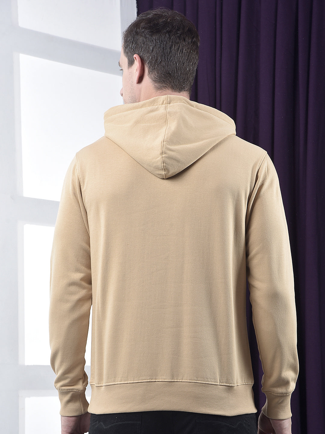 cobb light brown printed classic hoodie