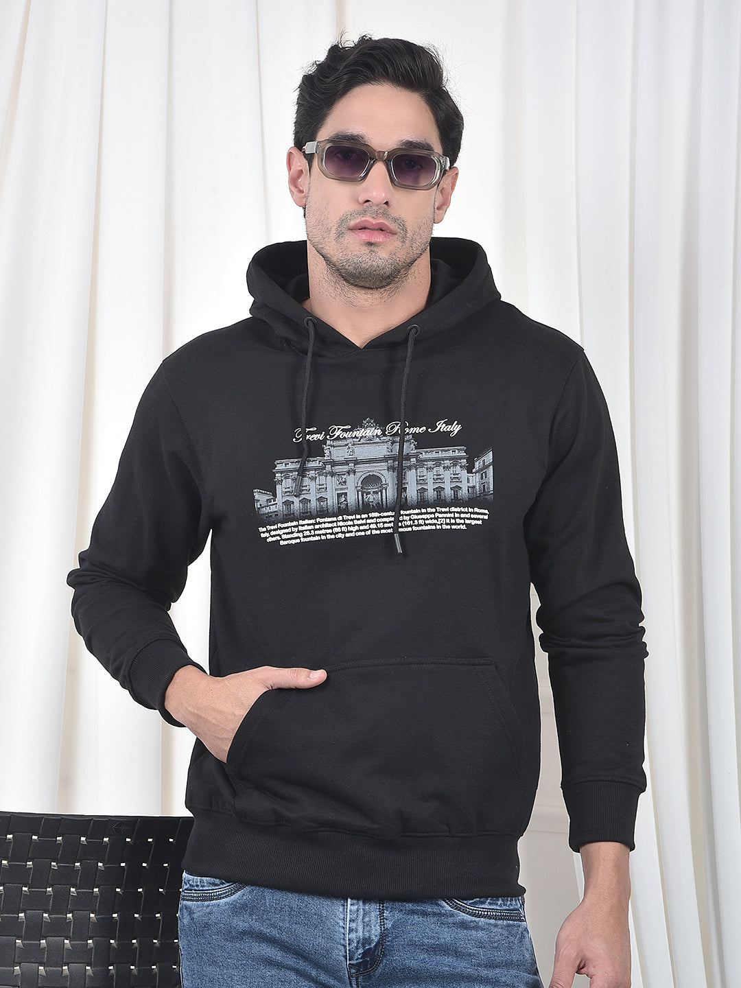 COBB BLACK PRINTED CLASSIC HOODIE
