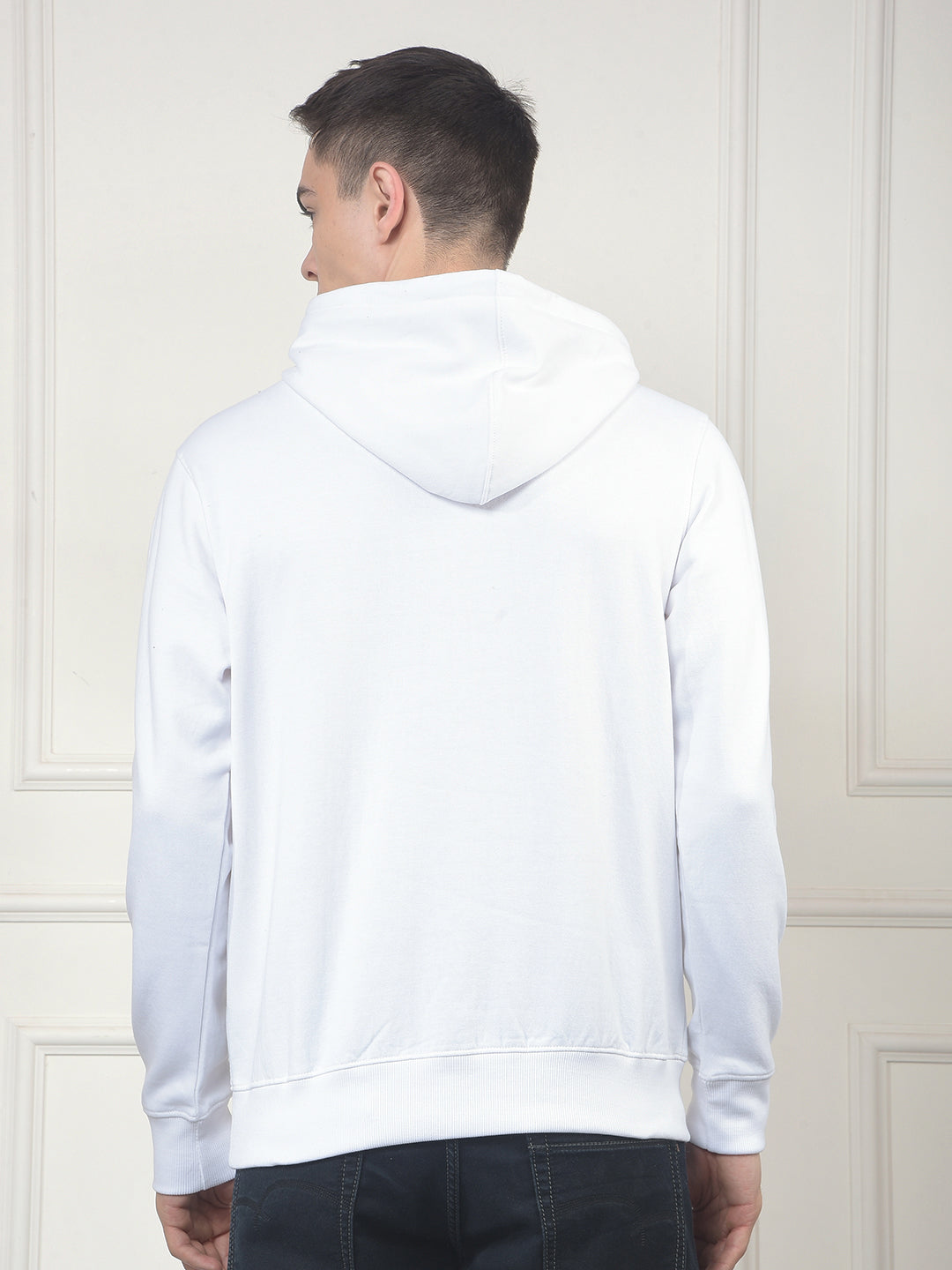 cobb white printed classic hoodie