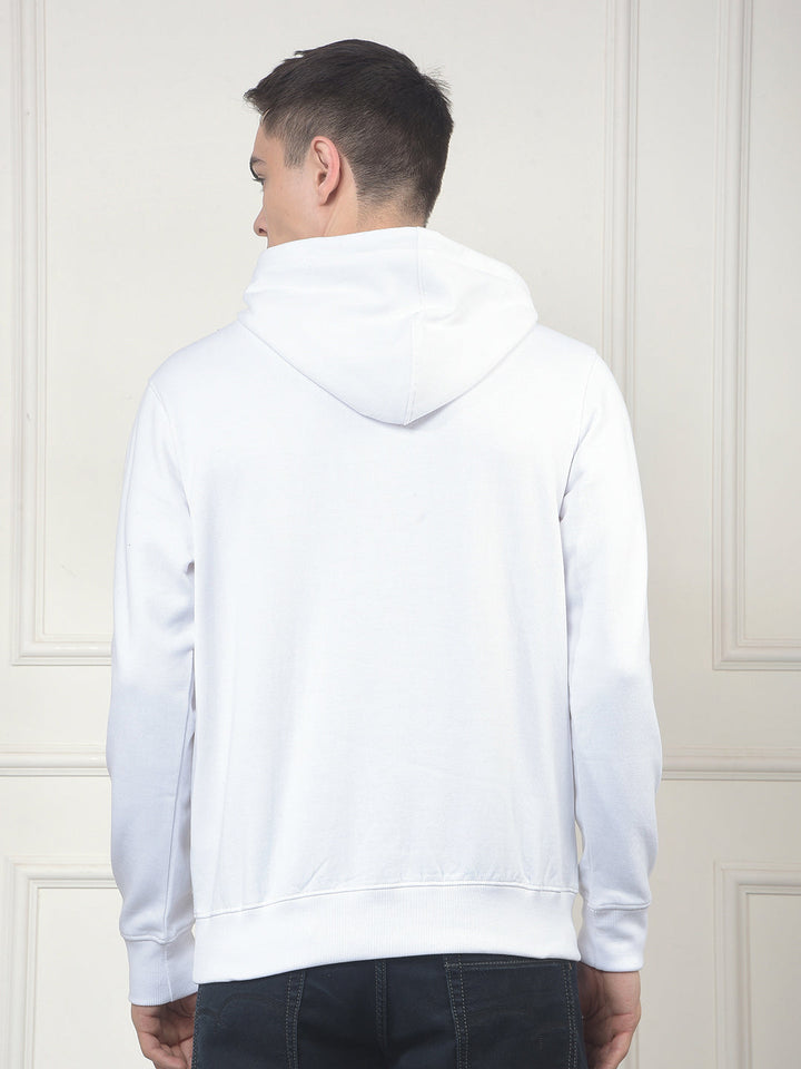 cobb white printed classic hoodie