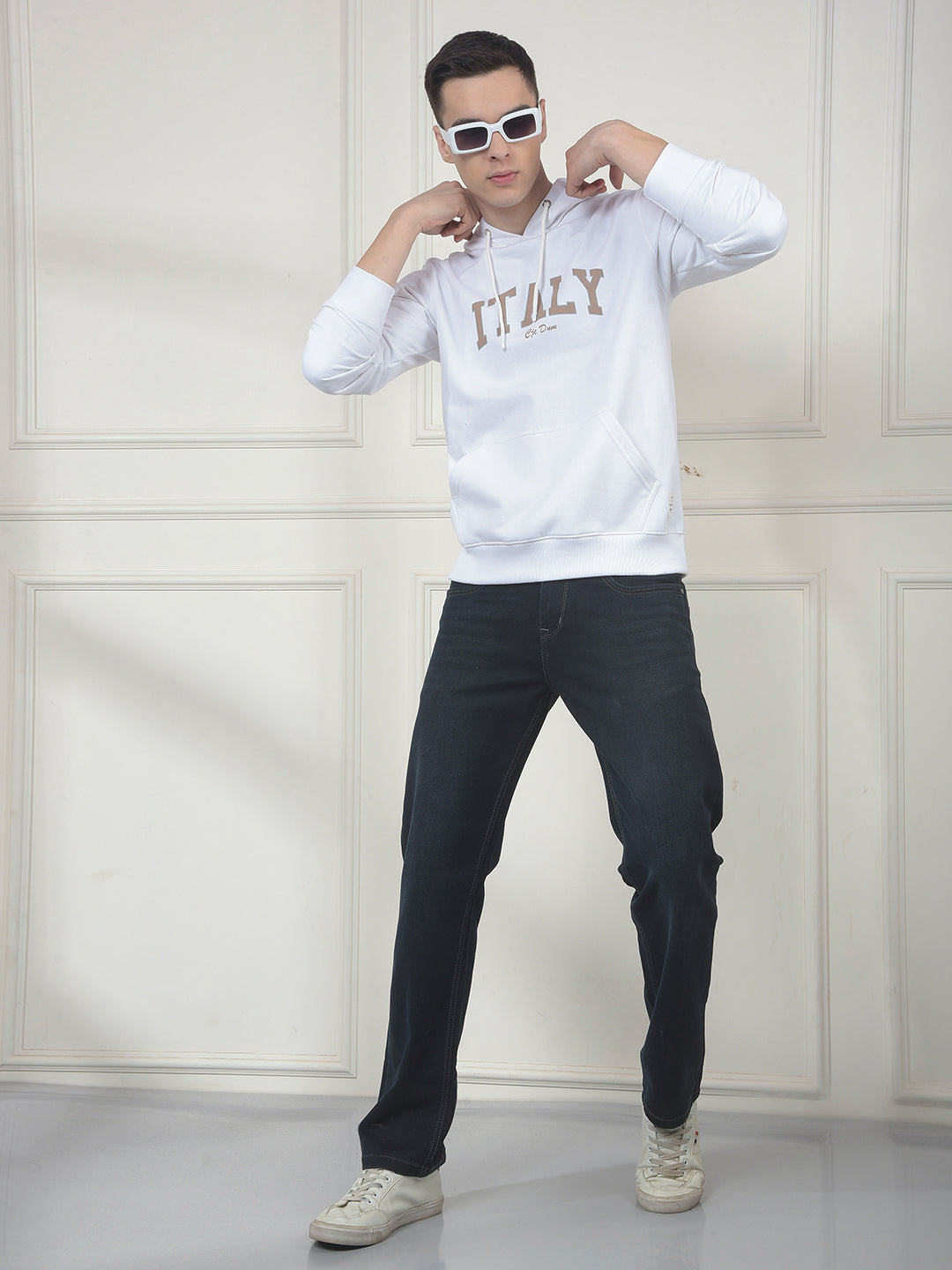 COBB WHITE PRINTED CLASSIC HOODIE