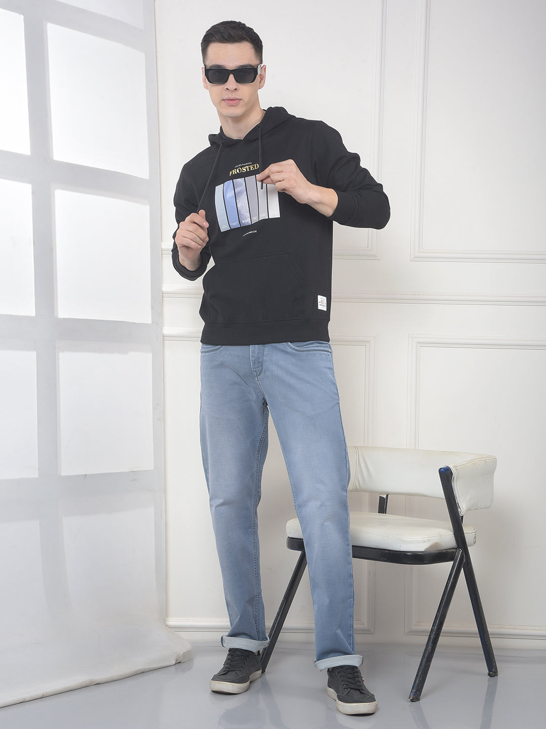 COBB BLACK PRINTED CLASSIC HOODIE