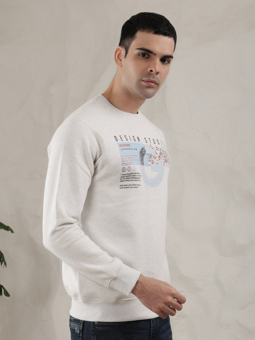 COBB ACRU PRINTED ROUND NECK SWEATSHIRT