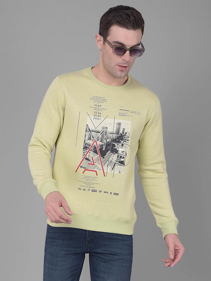 COBB LIGHTGREEN PRINTED ROUND NECK SWEATSHIRT