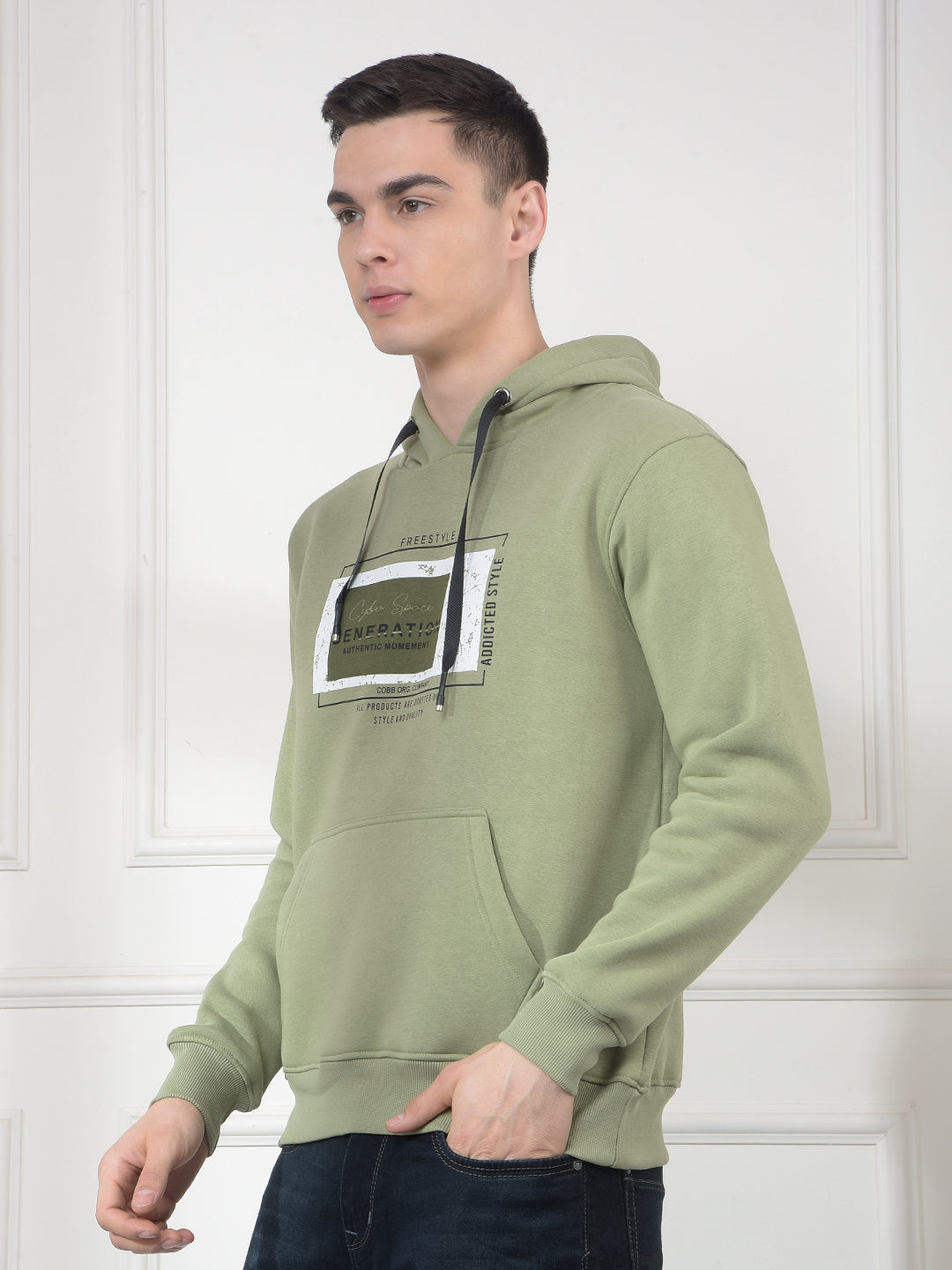 COBB LIGHT GREEN PRINTED CLASSIC HOODIE