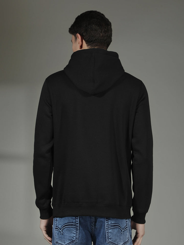 cobb black printed classic hoodie