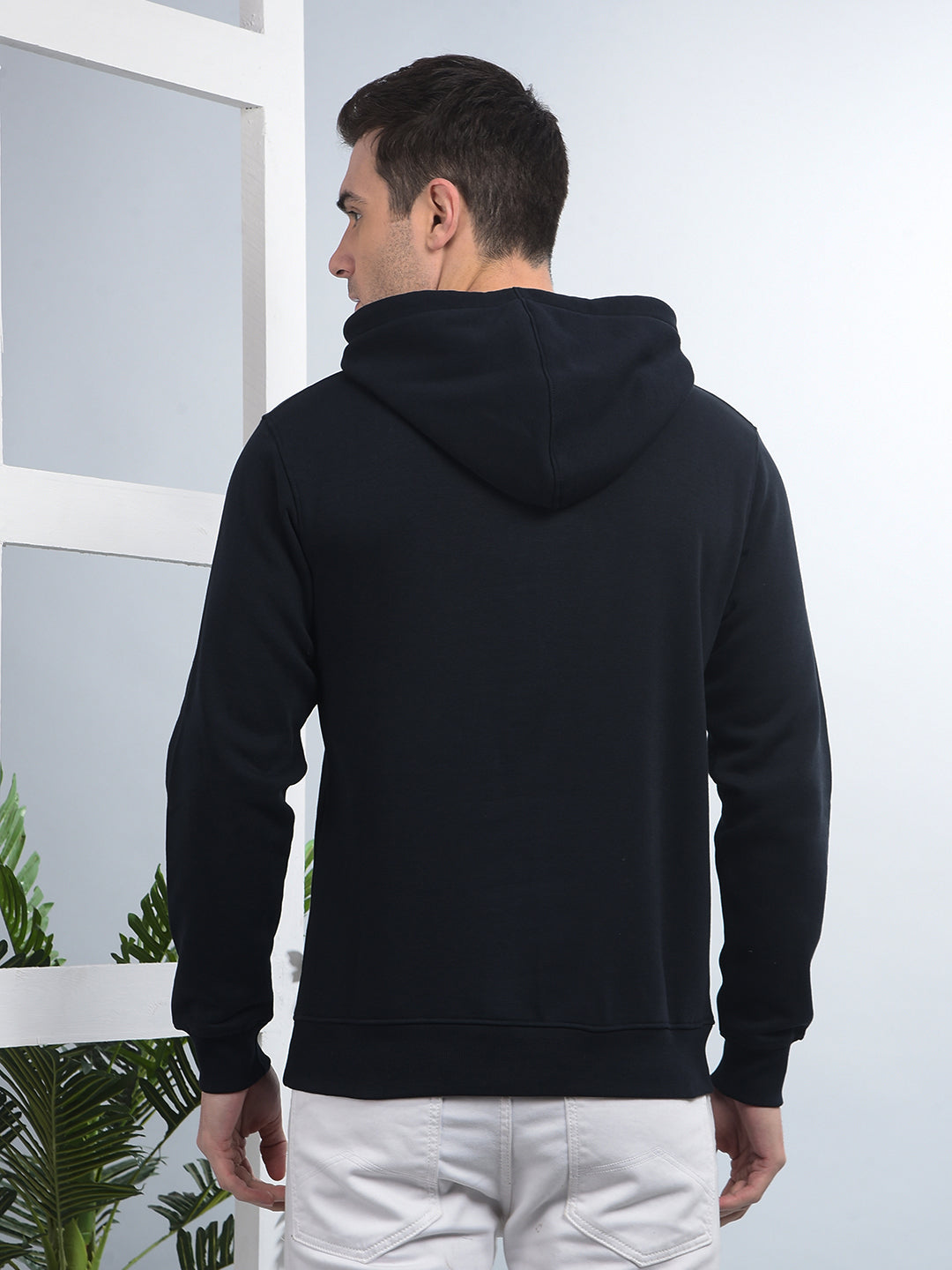 cobb navy blue printed classic hoodie