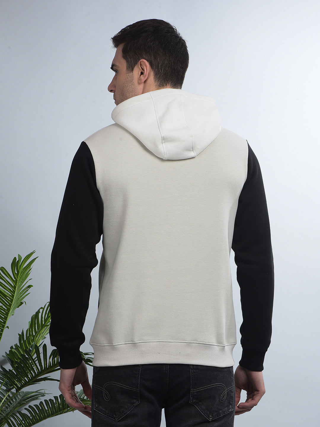 cobb off white colour-block classic hoodie