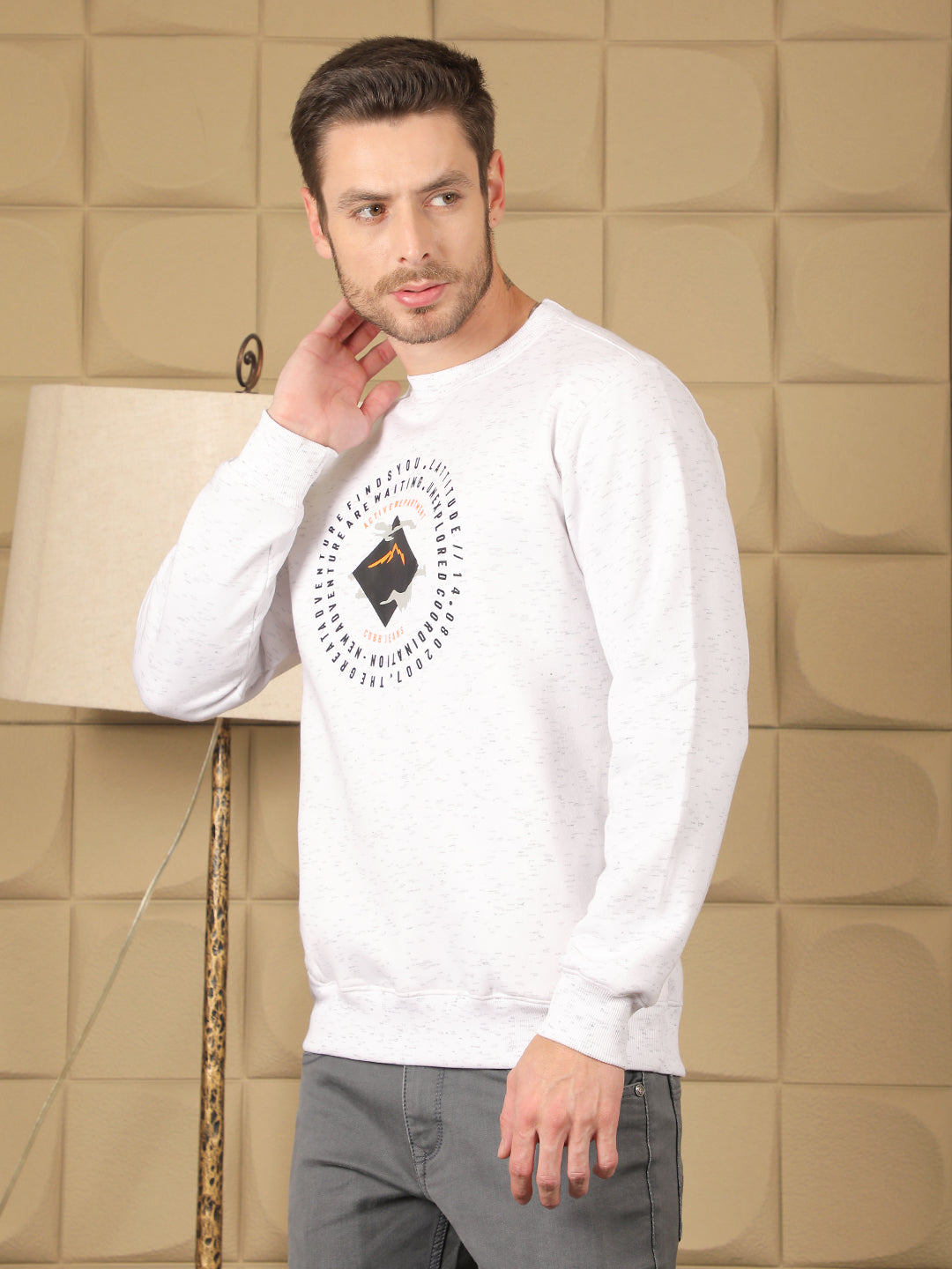 COBB ACRU PRINTED ROUND NECK SWEATSHIRT