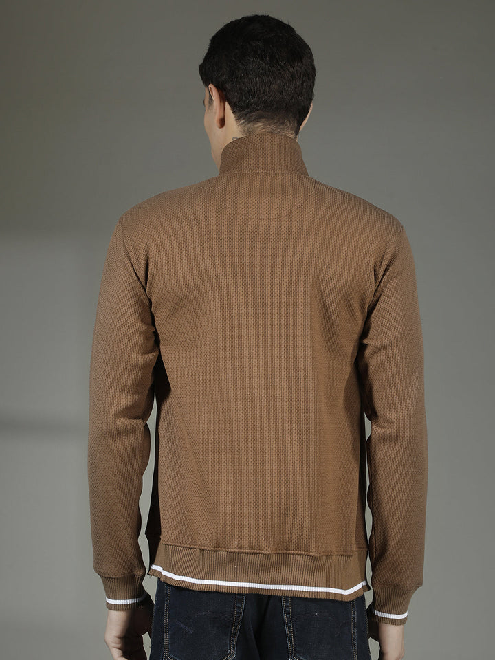 cobb brown self-design half-zipper sweatshirt